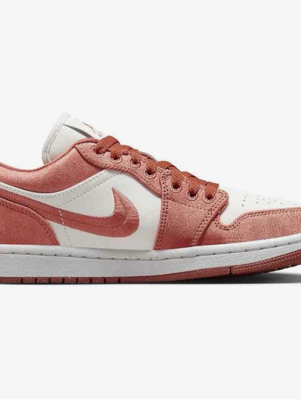 Women’s Air Jordan 1 Low-Top Sneakers - Rosewood/White
